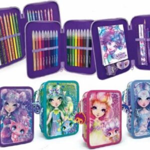 Tolltartó 3 rekeszes töltött-Nebulous Stars-iskola és írószer