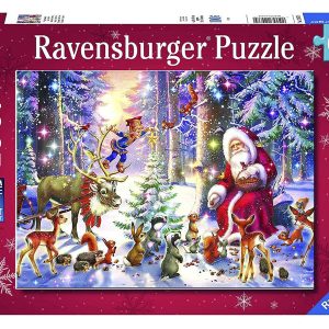 Ravensburger: Puzzle 100 db – Erdei karácsony-Ravensburger-ÚJ
