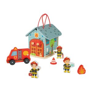 Fa szétnyitható tűzoltóság-szerepjáték-ÚJ