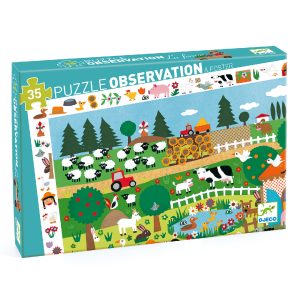 Djeco Megfigyeltető puzzle – A farm, 35 db-os – The farm-ÚJ